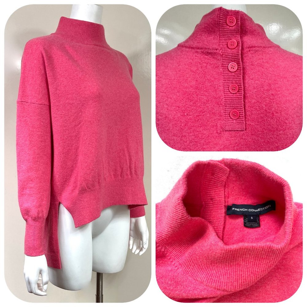 French Connection wool high low oversize sweater
